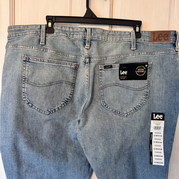 Lee Denim Straight Leg Jeans in Light Blue - Picture 5 of 10